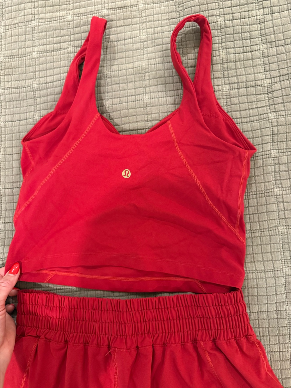 lululemon athletica Red Tank Top and Shorts Set - Picture 7 of 8